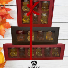 Maci üvegekhez fa és kartonos díszdobozok kaphatók